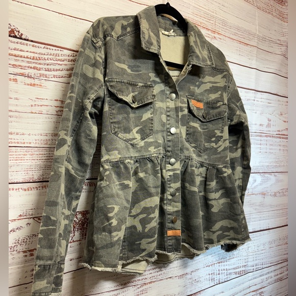 Mystree Peplum Camo Jacket - Picture 1 of 9